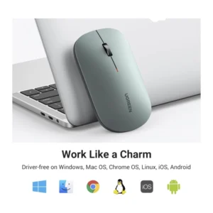 Mouse Inalambrico Ugreen Mu001 (90374) Verde, Ultra Delgado, 4000 Dpi - Imagen 8