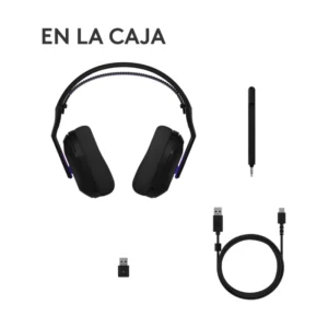 Auricular Inalambrico Logitech G522 Lightspeed (981-001543) Negro, Microfono De Ancho De Banda Completo Y Audio Sincronizado Avanzado, Bluetooth, Rgb - Imagen 9