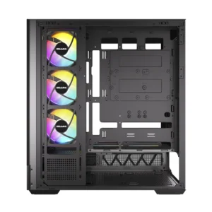 Case Esgaming (Enkido-B) Sin Fuente, Negro, Atx, 2 Panel Vidrio, X7 Fan, Led-Argb - Imagen 4