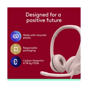 Auricular Logitech H390 (981-001280) Rosado, Microfono Con Cancelacion De Ruido, Conexion Usb - Imagen 8