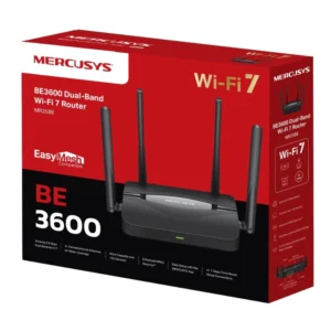 Router Inalambrico Mercusys Be3600 (Mr25Be) Wi-Fi 7, 2.4Ghz/688Mbps, 5Ghz/2880Mbps, Antena X4, Port X4 10/100/1000Mbps, Vpn, Mlo, Canal De 160 Mhz+ - Imagen 10