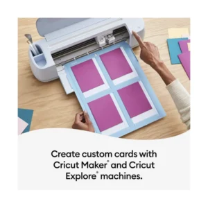 Tapete De Corte Para Tarjetas De 2X2 Cricut (2009488) Reutilizable, Antideslizante, Crea Cuatro Tarjetas Simultaneamente, Para Maquina De 33 X 41 Cm - Imagen 3