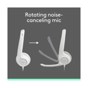 Auricular Logitech H390 (981-001285) Blanco, Microfono Con Cancelacion De Ruido, Conexion Usb - Imagen 3