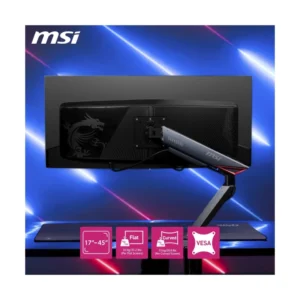 Brazo Soporte Para Monitor Msi (Mpg Mt161R) Negro, Rack Base, Para 17" A 45", De 2Kg Hasta 16Kg, Montaje Ajustable, Abrazadera Y Pasacables - Imagen 3