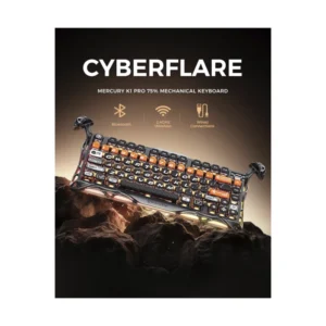 Teclado Inalambrico Gravastar Mercury K1 Pro 75% (Gs K1 Pro_bo_blk) Negro Mate, Mecanico, Switch Lineales, Aleacion De Aluminio, Led-Rgb - Imagen 3