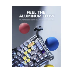 Teclado Inalambrico Gravastar Mercury K1 Pro 75% (Gs K1 Pro_s_cgry) Metal Cepillado, Mecanico, Switch Lineales, Aleacion De Aluminio, Led_rgb - Imagen 3