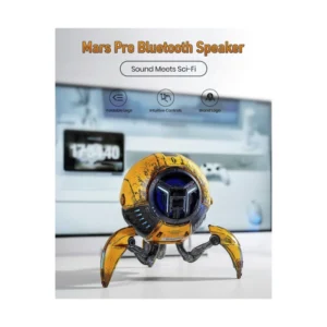 Parlante Portatil Gravastar Mars Pro (G1 Pro_ylw_v2) Robotico, 20W, Amarillo, Sonido Estereo, Graves Profundos, Bluetooth, 15H De Reproduccion, Rgb - Imagen 3