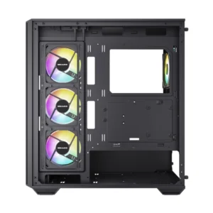 Case Esgaming (Gilgamesh) Sin Fuente, Negro, Atx, X6 Fan, 2 Panel Vidrio, Led-Argb - Imagen 4