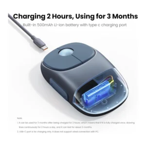 Mouse Inalambrico Ugreen Mu102 (90538) Gris, Click Silencioso, Recargable, 5 Botones, 4000 Dpi, Bluetooth - Imagen 4