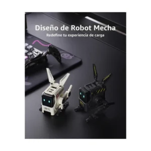 Cargador De Pared 2 Usb-C + Usb Gravastar Alpha 65 (A65-Gry) Gris, Robot Gan, 65W, Carga Rapida, Compacto Plegable - Imagen 4