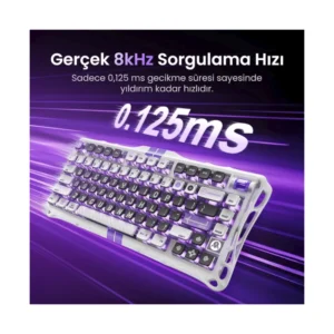 Teclado Gravastar Mercury V75 He 75% (Gs V75_gwt) Gaming, Mecha Gris, Mecanico, Switch Hall Effect, Sondeo De 8000 Hz, Accionamiento Ajustable, Rgb - Imagen 4