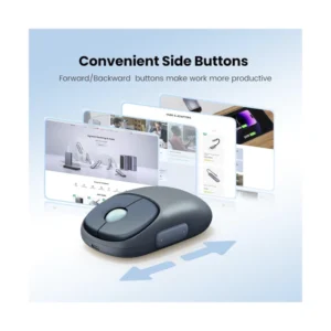 Mouse Inalambrico Ugreen Mu102 (90538) Gris, Click Silencioso, Recargable, 5 Botones, 4000 Dpi, Bluetooth - Imagen 5