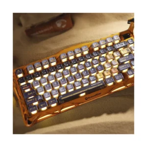 Teclado Inalambrico Gravastar Mercury K1 Pro 75% (Gs K1 Pro_ylw) Batle Worn Amarillo, Mecanico, Switch Lineales, Aleacion De Aluminio, Led-Rgb - Imagen 5