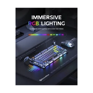 Teclado Inalambrico Gravastar Mercury K1 Pro 75% (Gs K1 Pro_s_cgry) Metal Cepillado, Mecanico, Switch Lineales, Aleacion De Aluminio, Led_rgb - Imagen 5