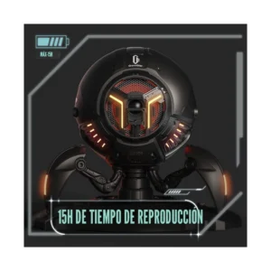 Parlante Portatil Gravastar Mars Pro (G1 Pro_blk_v2) Robotico, 20W, Negro Mate, Sonido Estereo, Graves Profundos, Bluetooth, 15H De Reproduccion, Rgb - Imagen 5