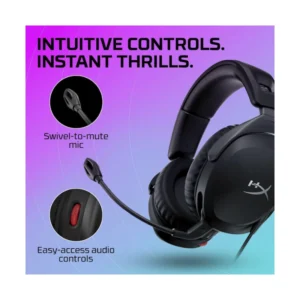 Auricular Hyperx Cloud Stinger 2 (519T1Aa) Negro, Ligeros, Con Microfono Giratorio Para Silenciar, Sonido Dts Spatial Audio - Imagen 5