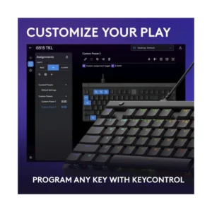 Teclado Logitech G515 Tkl 80% (920-012868) Gaming, Negro, Mecanico, Switch Tactile Marron, Teclas Pbt De Doble Disparo, Led-Rgb - Imagen 6