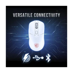 Mouse Inalambrico Msi (Versa 300 W White) Gaming, Blanco, 8000 Dpi, Interruptor Kailh De 30M+ Clics, Luz Rgb - Imagen 6