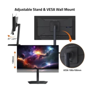 Monitor Gaming Gigabyte 27" (Mo27Q2) Qd-Oled, Qhd 2K, 2 Hdmi/Dp/Usb-C, Kvm Tipo C, 0.03Ms, 240Hz, Amd Freesync Premium Pro, Altura Ajustable - Imagen 6