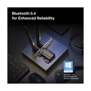 Tarjeta Pcie Inalambrico + Bluetooth 5.4 Tp-Link Be6500 (Archer Tbe400E) Wifi 7, Tri-Band, 2.4Ghz/688Mbps, 5Ghz/2880Mbps, Antena X2, Mlo, Wpa3 - Imagen 6