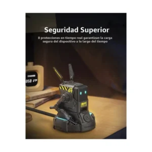 Cargador De Pared 2 Usb-C + Usb Gravastar Alpha 65 (A65-Gry) Gris, Robot Gan, 65W, Carga Rapida, Compacto Plegable - Imagen 6