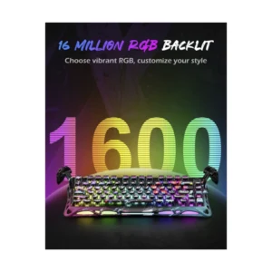 Teclado Gravastar Mercury V75 Pro He 75% (Gs V75 Pro_cg_blk) Grafiti Neon, Mecanico, Switch Hall Effect, Sondeo De 8000 Hz, Marco De Semialuminio, Rgb - Imagen 6