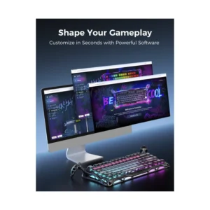 Teclado Gravastar Mercury V75 Pro He 75% (Gs V75 Pro_rm_egry) Estilo Cyberpunk, Mecanico, Switch Hall Effect, Sondeo De 8000 Hz, Marco De Semialuminio - Imagen 6