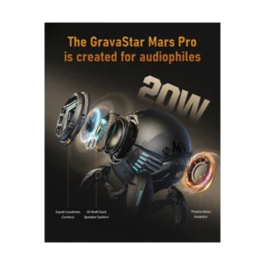 Parlante Portatil Gravastar Mars Pro (G1 Pro_ylw_v2) Robotico, 20W, Amarillo, Sonido Estereo, Graves Profundos, Bluetooth, 15H De Reproduccion, Rgb - Imagen 6