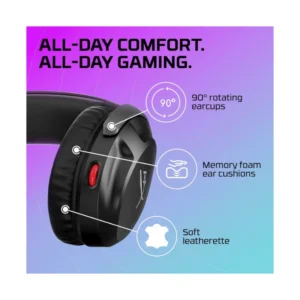 Auricular Hyperx Cloud Stinger 2 (519T1Aa) Negro, Ligeros, Con Microfono Giratorio Para Silenciar, Sonido Dts Spatial Audio - Imagen 6