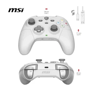 Mando Inalambrico Msi (Force Gc300 W White) Blanco, Doble Vibracionn, Bluetooth, Para Pc/Android - Imagen 7