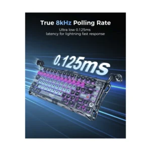 Teclado Gravastar Mercury V75 Pro He 75% (Gs V75 Pro_rm_egry) Estilo Cyberpunk, Mecanico, Switch Hall Effect, Sondeo De 8000 Hz, Marco De Semialuminio - Imagen 7