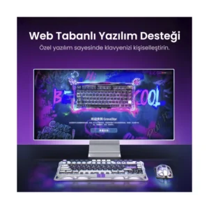 Teclado Gravastar Mercury V75 He 75% (Gs V75_gwt) Gaming, Mecha Gris, Mecanico, Switch Hall Effect, Sondeo De 8000 Hz, Accionamiento Ajustable, Rgb - Imagen 7