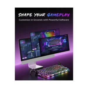 Teclado Gravastar Mercury V75 Pro He 75% (Gs V75 Pro_cg_blk) Grafiti Neon, Mecanico, Switch Hall Effect, Sondeo De 8000 Hz, Marco De Semialuminio, Rgb - Imagen 8