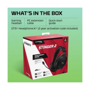 Auricular Hyperx Cloud Stinger 2 (519T1Aa) Negro, Ligeros, Con Microfono Giratorio Para Silenciar, Sonido Dts Spatial Audio - Imagen 8