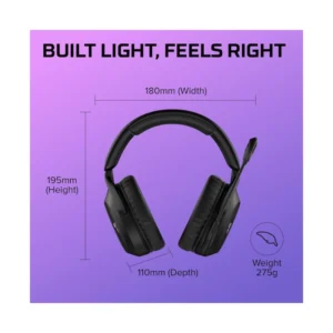 Auricular Inalambrico Hyperx Cloud Stinger 2 (676A2Aa) Negro, Microfono Giratorio Para Silenciar Con Cancelacion De Ruido, Hasta 20 Horas, Dtsx - Imagen 8