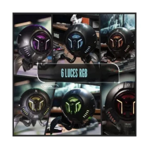 Parlante Portatil Gravastar Mars Pro (G1 Pro_blk_v2) Robotico, 20W, Negro Mate, Sonido Estereo, Graves Profundos, Bluetooth, 15H De Reproduccion, Rgb - Imagen 9