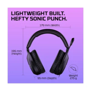 Auricular Hyperx Cloud Stinger 2 (519T1Aa) Negro, Ligeros, Con Microfono Giratorio Para Silenciar, Sonido Dts Spatial Audio - Imagen 9