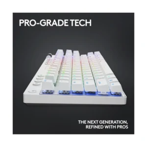 Teclado Inalambrico Logitech G Pro X Tkl Lightspeed 80% (920-012143) Gaming, Blanco, Mecanico, Switch Marron, Bluetooth, Teclas Pbt, Led-Rgb - Imagen 9