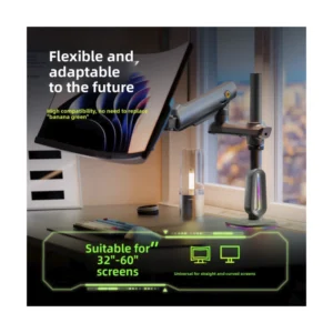 Brazo Soporte Para 2 Monitores North Bayou D9C (1118671091 D9C) Gaming, Rack Base, Para 27" A 40", De 2Kg Hasta 15Kg, Construccion Premium, 360 Grados - Imagen 3