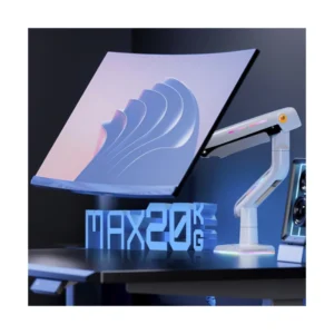 Brazo Soporte Para Monitor North Bayou F5-Xe (1113421107) Blanco, Rack Base, Para 32" A 60", De 2Kg Hasta 20Kg, Altura Ajustable, Luz Rgb - Imagen 3