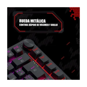 Teclado Inalambrico Redragon Ucal Pro 80% (K673Rgb-Pro-Sp) Negro, Mecanico, Switch Rojo, Bluetooth, Led-Rgb - Imagen 3