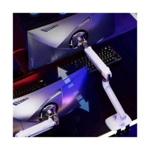 Brazo Soporte Para Monitor North Bayou F5-Xe (1113421107) Blanco, Rack Base, Para 32" A 60", De 2Kg Hasta 20Kg, Altura Ajustable, Luz Rgb - Imagen 7