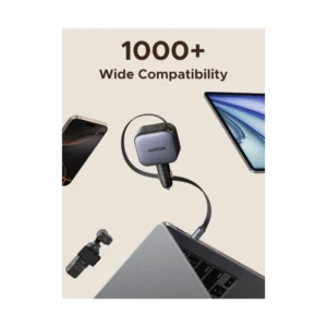 Cargador Retractil Para Automovil Ugreen Ec604 (55910B) 145W, X2 Usb-C, X1 Usb-A, Carga Rapida Con Cable Tipo C, Adaptador De Encendedor De Cigarrillo - Imagen 8