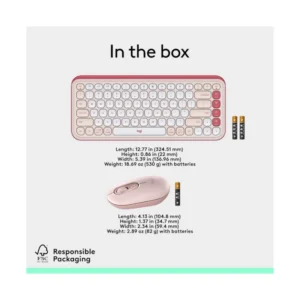 Combo Inalambrico Logitech Pop Icon Combo (920-013053) Rosa, Bluetooth, Escritura Comoda, Clics Silenciosos, Programables, Teclado+Mouse - Imagen 10