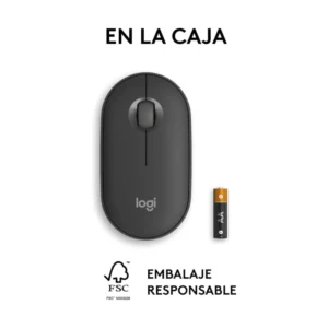 Mouse Inalambrico Logitech Pebble Mouse 2 M350S (910-007049) Grafito, Bluetooth, Ligero, Personalizable, Clicks Discretos, Easy-Switch, Recargable - Imagen 10