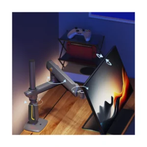 Brazo Soporte Para Monitor North Bayou E7 (1113421094) Gaming, Blanco, Rack Base, Para 32" A 60", De 2Kg Hasta 20Kg, Altura Ajustable, Luz Rgb - Imagen 13