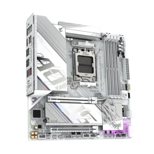 Placa Gigabyte (X870M Aorus Elite Wifi7 Ice) Am5, Micro-Atx, Pcie 5.0, Wifi 7, Lan De 2.5Gbe, Ddr5 - Imagen 3