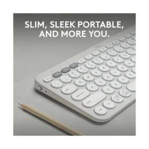 Teclado Inalambrico Logitech Pebble Keys 2 K380S (920-011784) Blanco, Bluetooth, Multidispositivo, Delgado Y Portatil,Windows, Macos, Ipados, Android - Imagen 3
