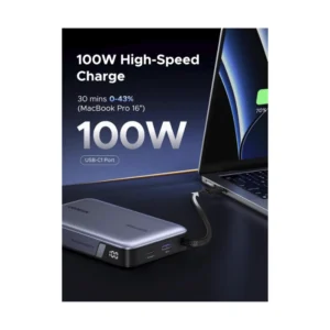 Power Bank Ugreen Pb551 (55992B) Portatil Nexode, Indicador Led Y Cable Usb-C Integrado, Carga Rapida 145W, 20000Mah - Imagen 3