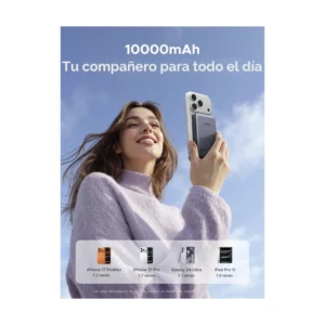 Power Bank Ugreen Pb561 (25919) Magnetico Magsafe, Carga Rapida Pd 20W, Iphone 17/17 Pro/17 Air/17 Pro Max, 10000Mah - Imagen 3